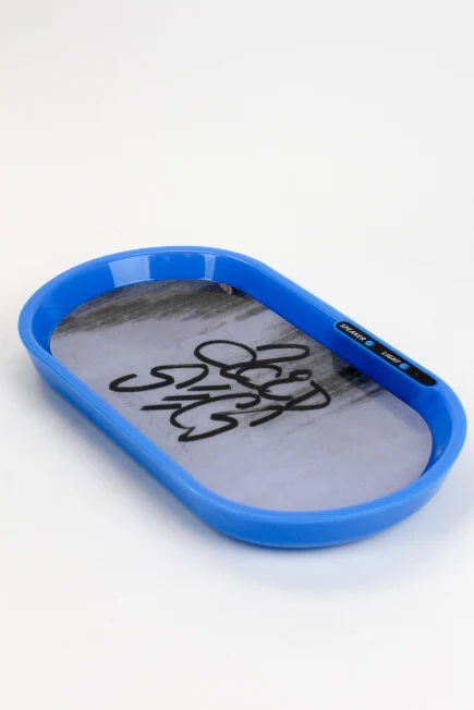 Blue - Bluetooth Speaker LED Rolling Tray