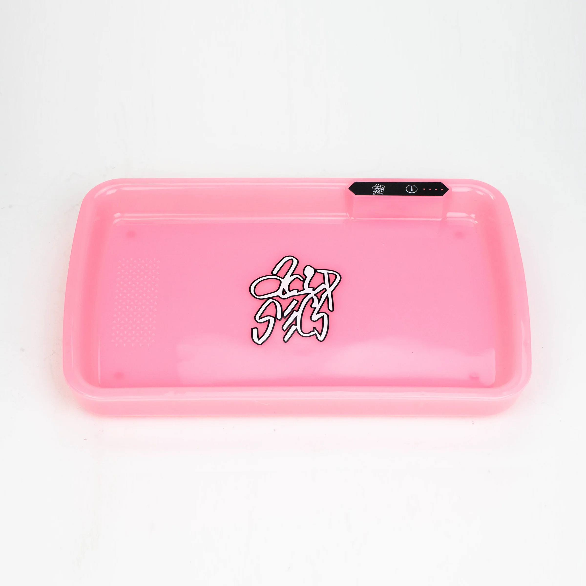 Pink - LED Rolling Tray with Grinding Pad