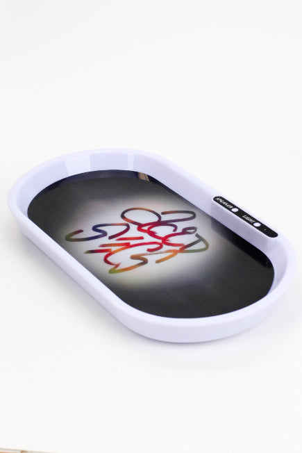 White - Bluetooth Speaker LED Rolling Tray