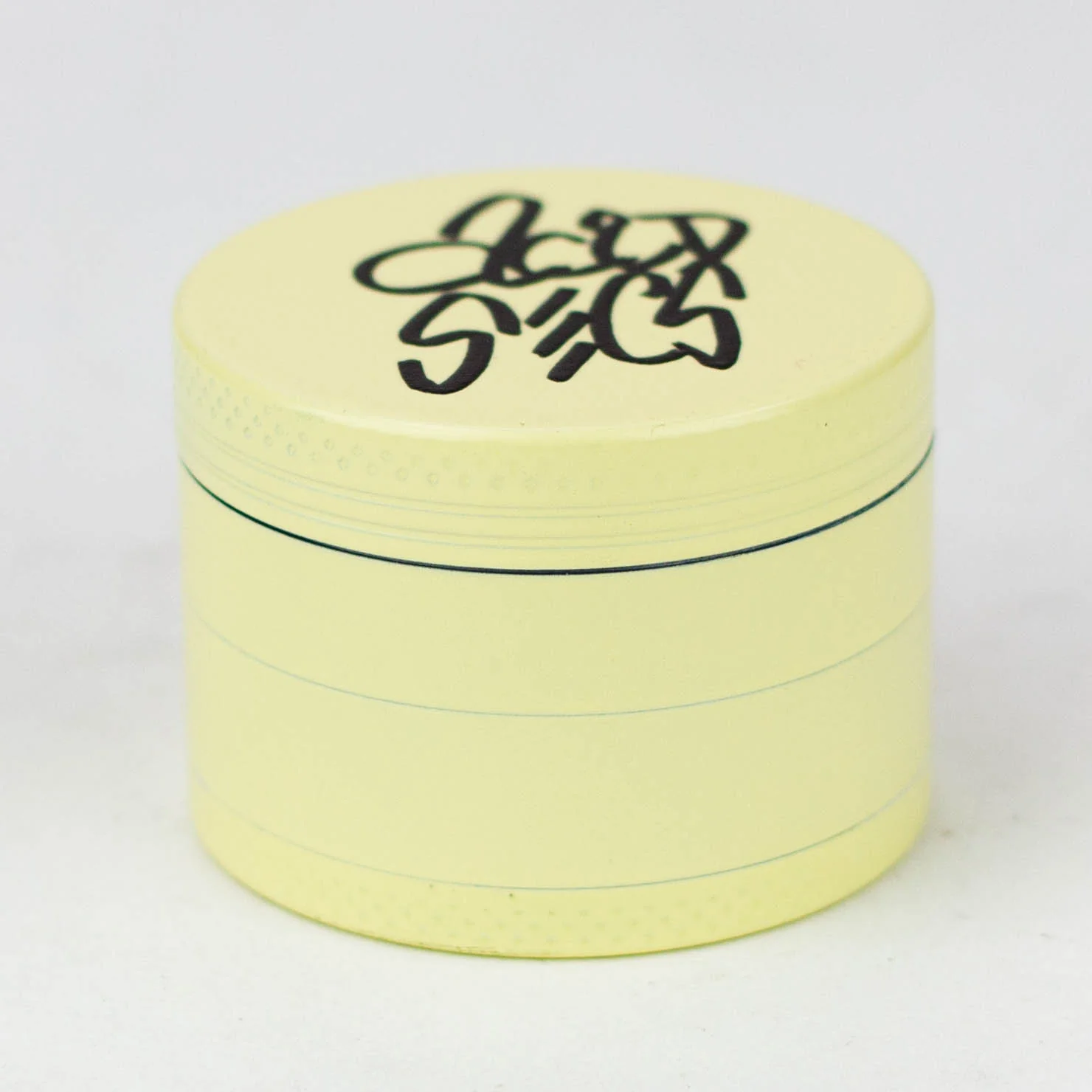 50mm Yellow - 4 piece Glow in the Dark Metal Herb Grinder