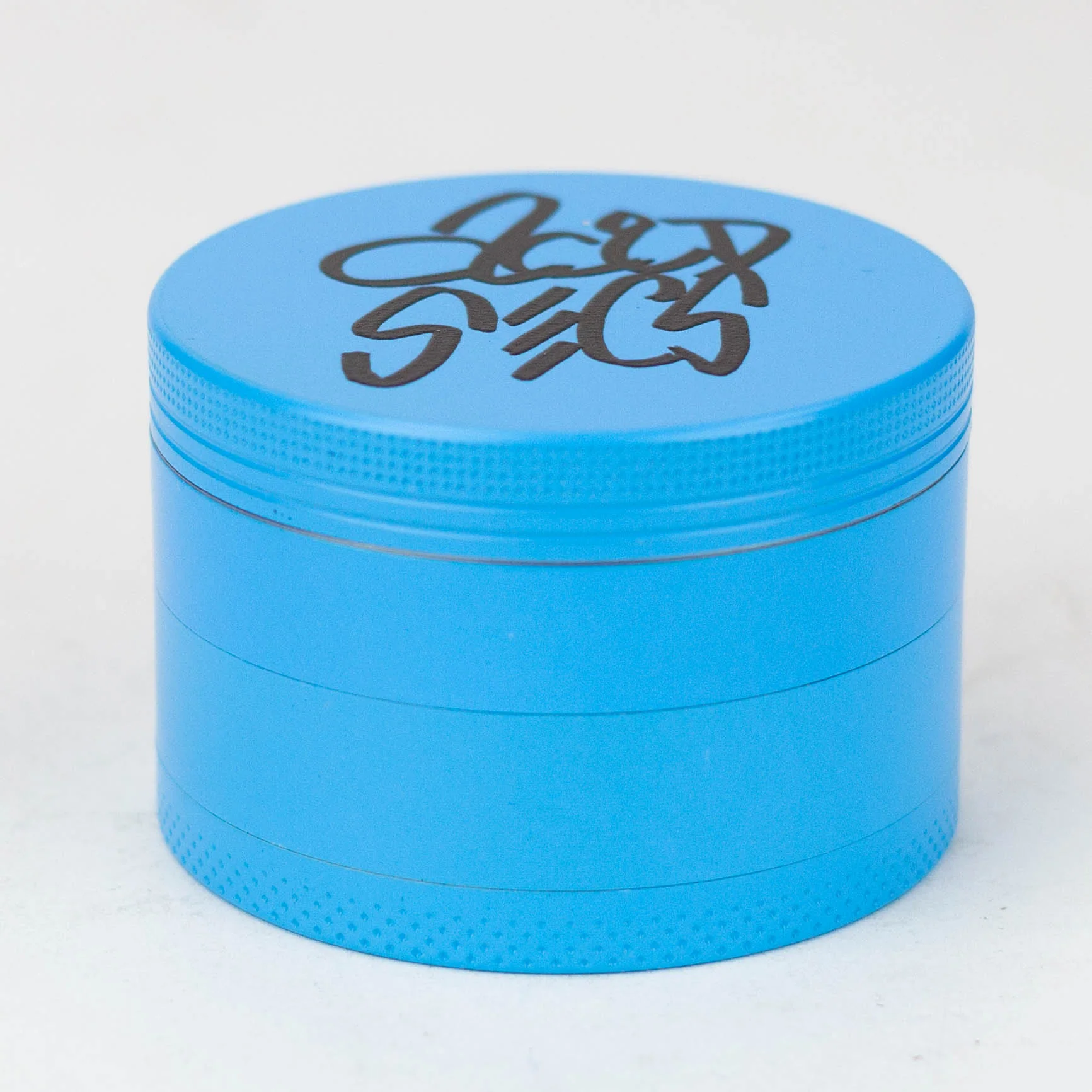 63mm Blue - 4 piece Glow in the Dark Metal Herb Grinder