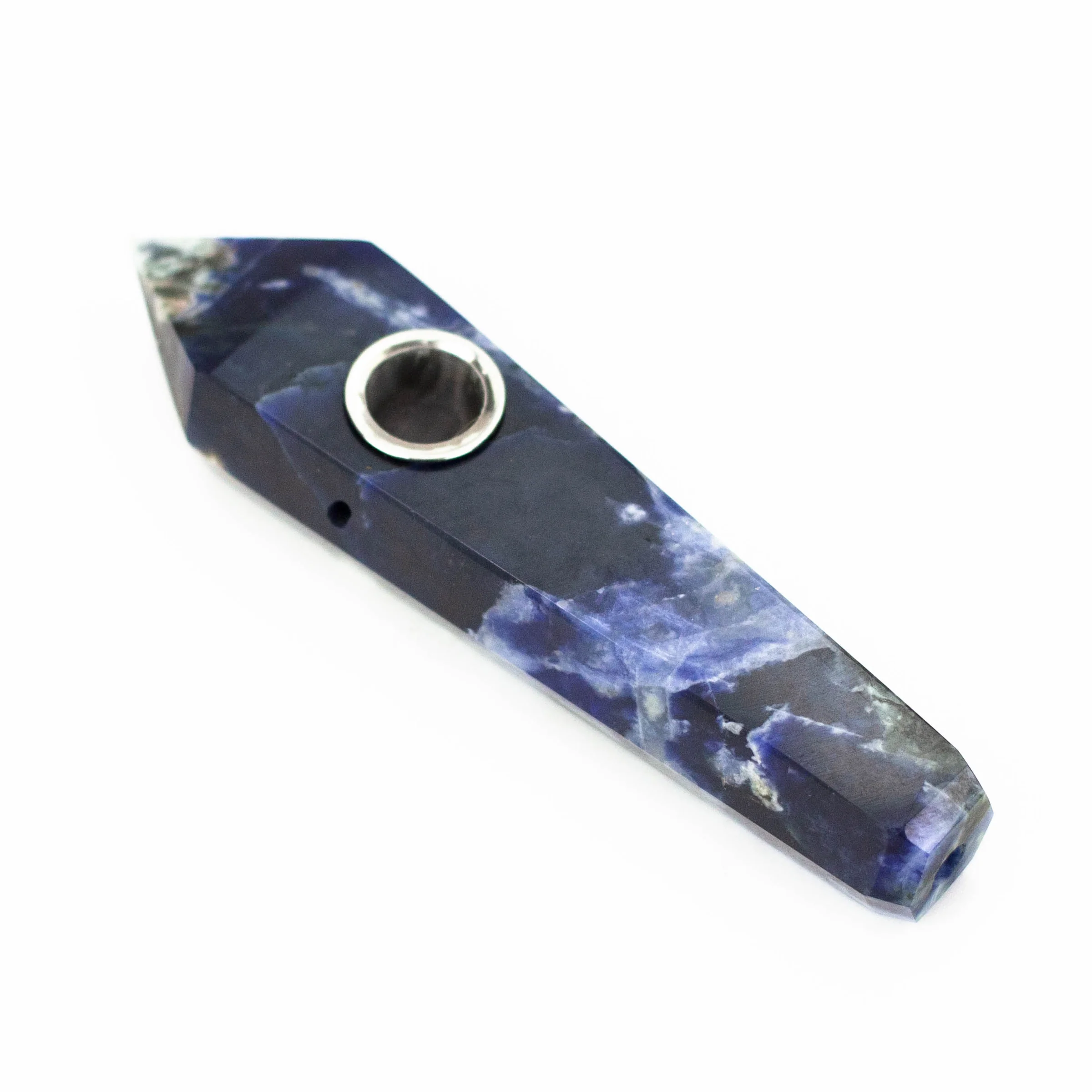 Blue Sodalite - Crystal Pipe With Choke