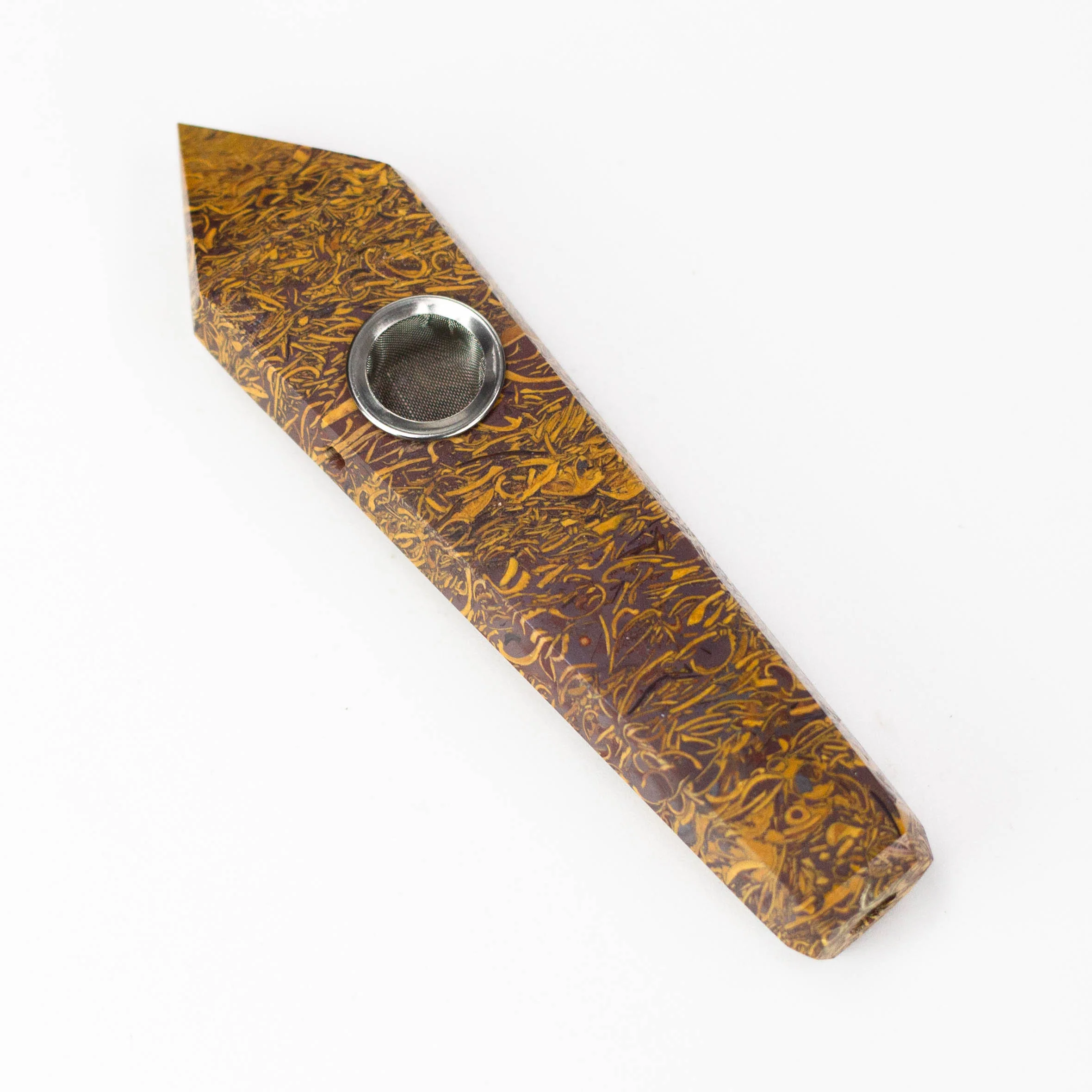 Golden Jade - Crystal Pipe With Choke