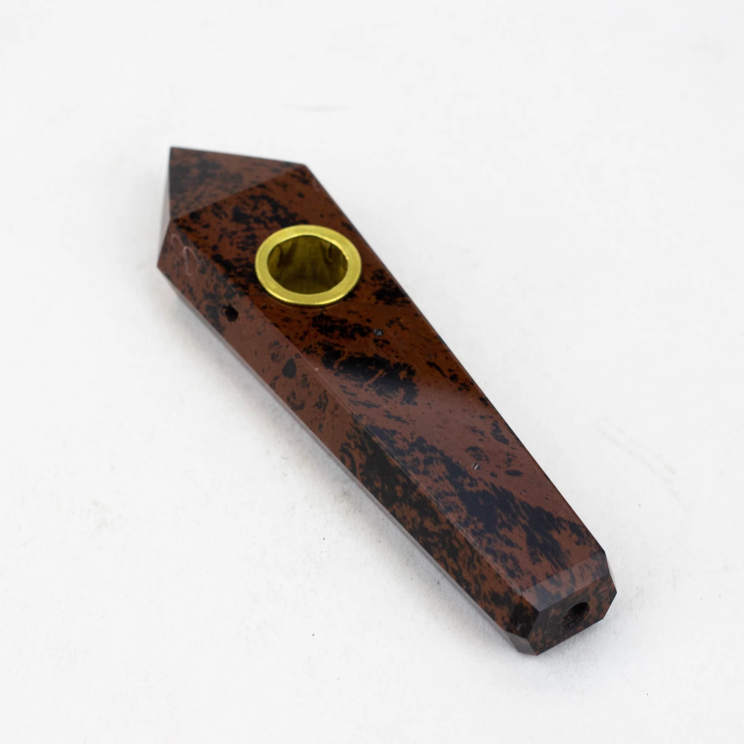 Mahogany Obsidian - Crystal Stone Smoking Pipe With Choke Hole