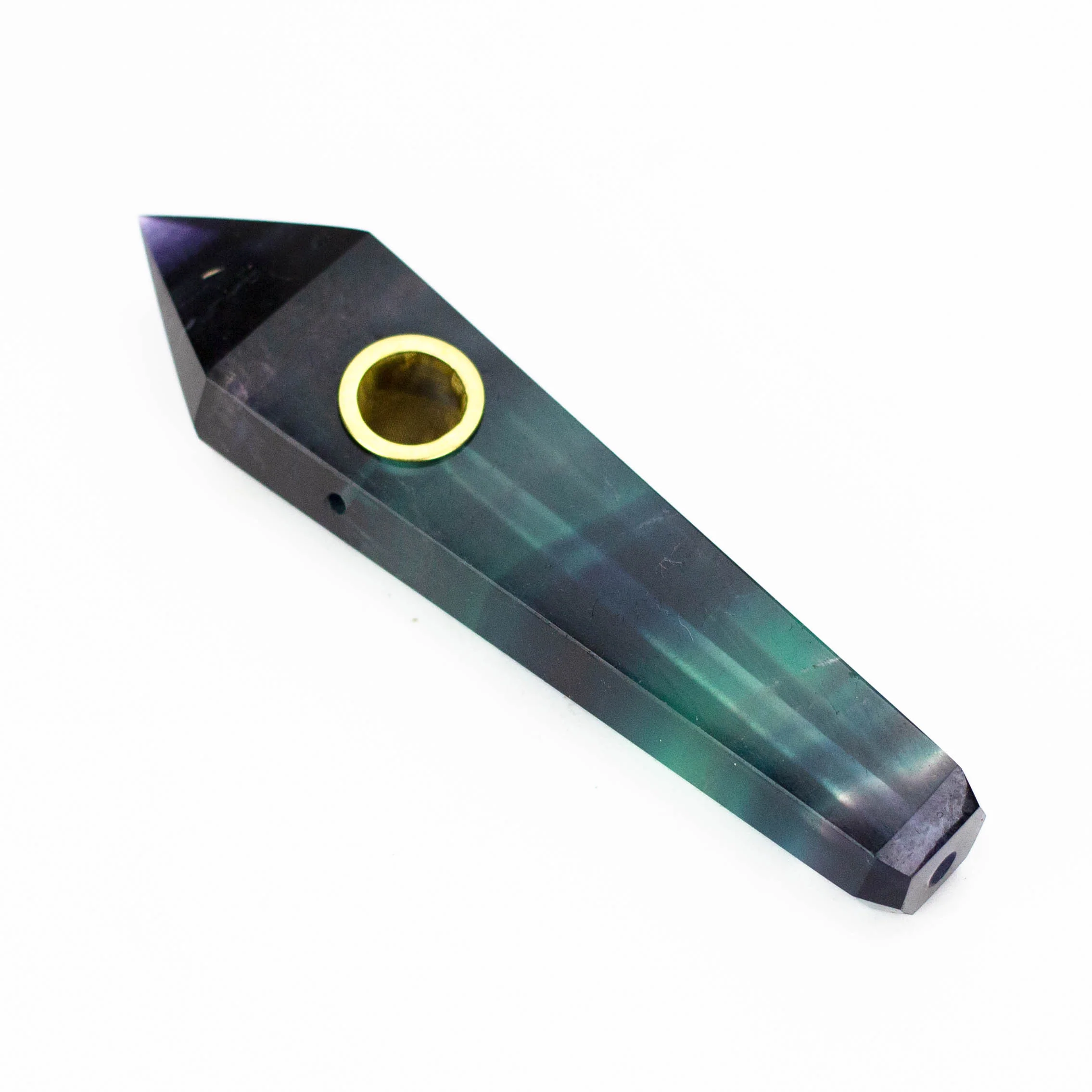 Rainbow Fluorite - Crystal Pipe With Choke