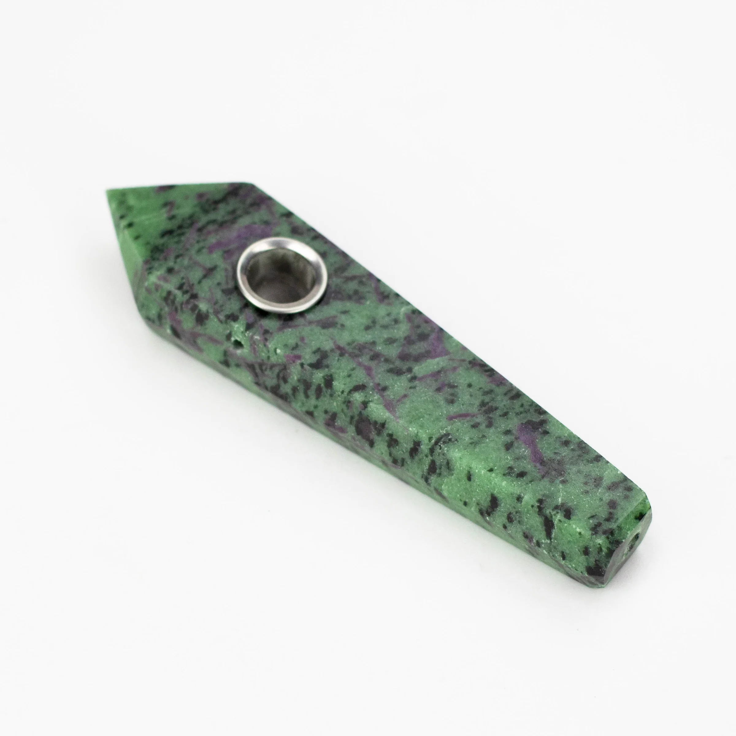 Ruby Zoisite - Crystal Pipe With Choke