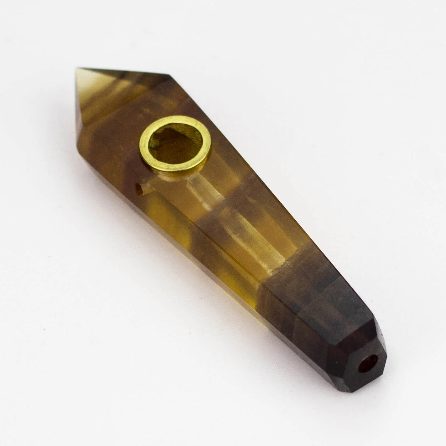 Yellow Fluorite - Crystal Pipe With Choke